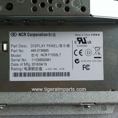 445-0736985 NCR 66XX 15 polegadas painel de exibição LCD ATM peças da máquina