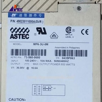 Partes da máquina ATM Diebold BCRM Fornecimento de energia 600W 49023011000A