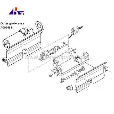 A001458 NMD50 Guia exterior Assy Glory Delarue NMD 050 ATM Peças sobressalentes